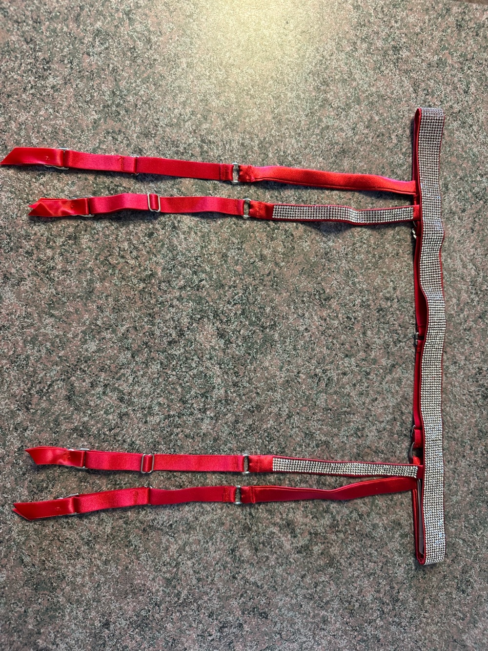 Victoria's Secret Red Rhinestone-Embellished Garter